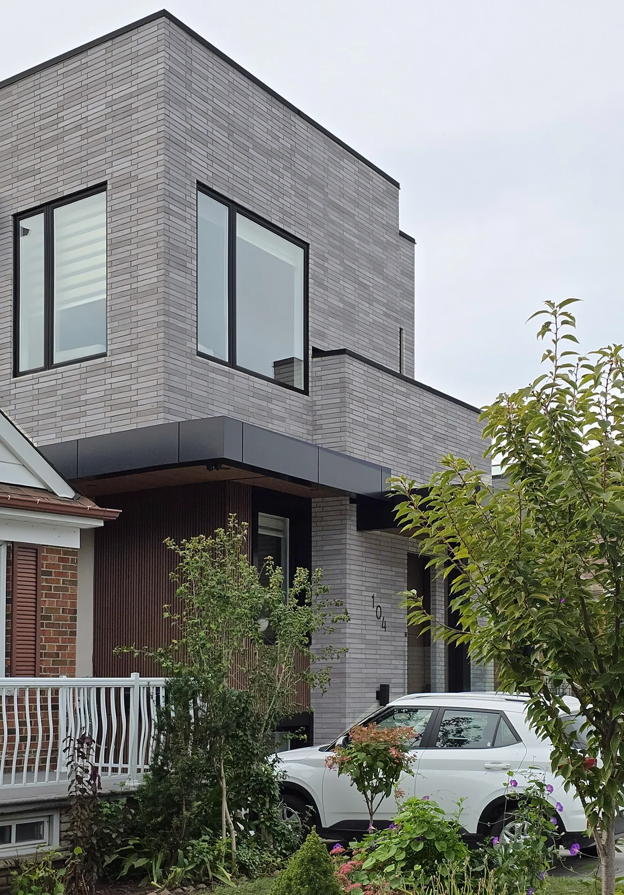 Completed multiplex residence by Jahan Mehr Architects in East York, Ontario